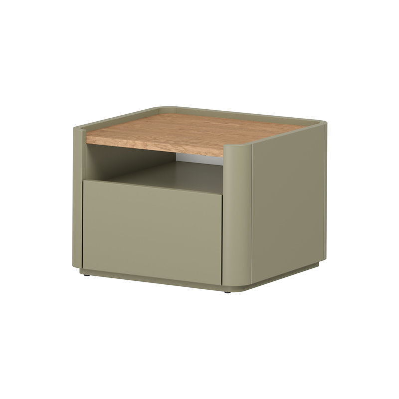 Blackett 50cm W Manufactured Wood Bedside Table, Green