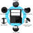 Height Adjustable Rolling AV Cart with Locking Cabinet