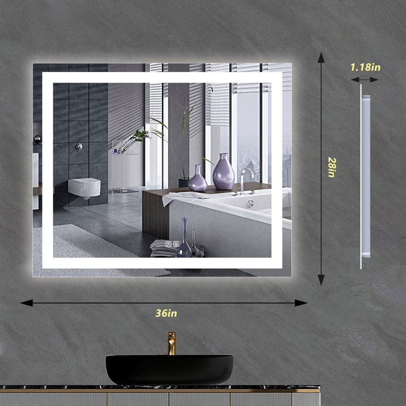 Naliyah Flat Wall Mirror, 36" x 28"