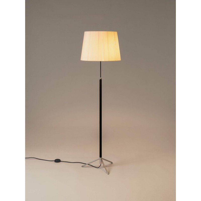 47.2" Floor Lamp, Chrome, Natural
