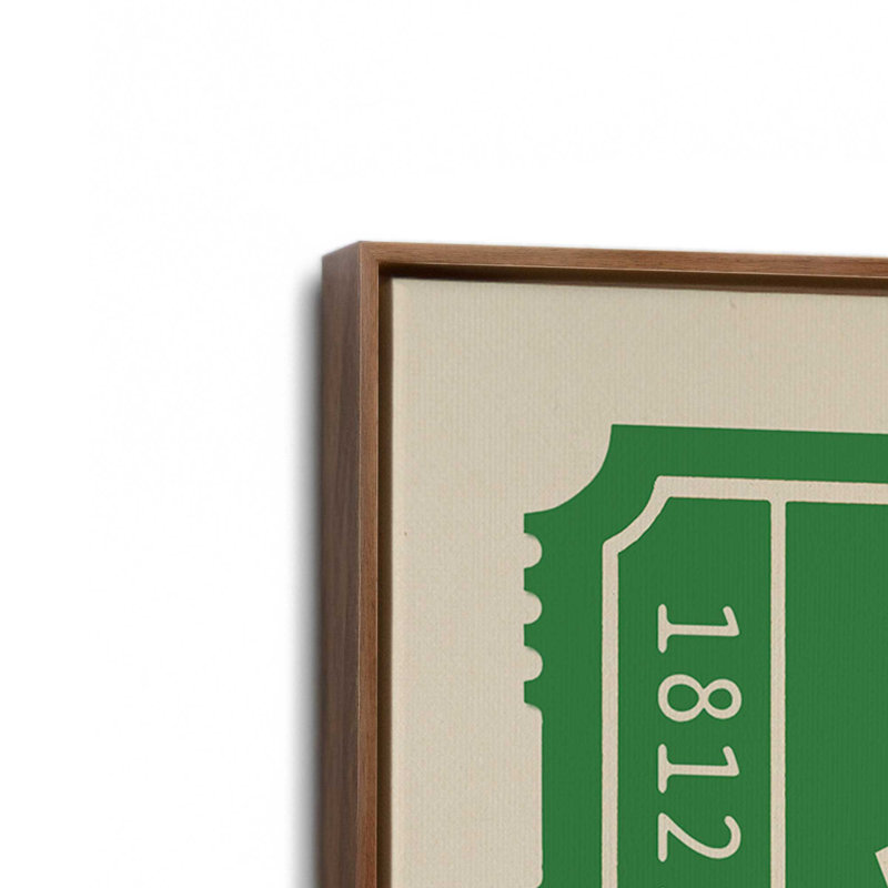 Impression sur toile Jolly, H 12,75 po x l 8,75 po, Noyer