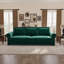 Canapé Chesterfield, canapé-lit escamotable, canapé-lit convertible en velours 3 en 1 avec garniture cloutée et accoudoirs roulés-647780673