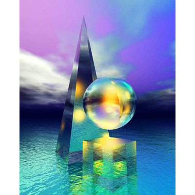 'Three Forms' by Scott J. Menaul Graphic Art on Wrapped Canvas