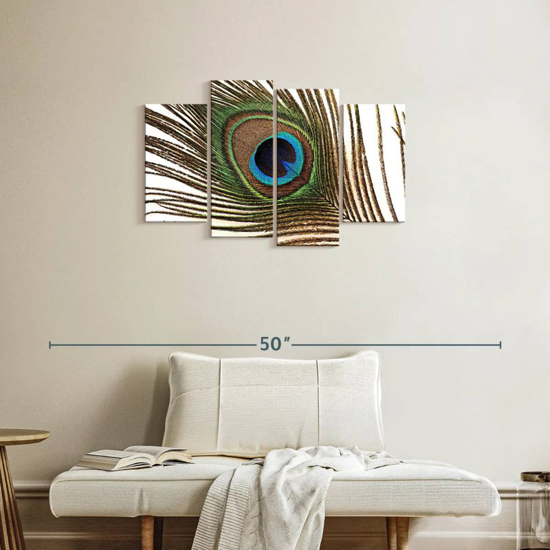 Brampt Peacock Feather, 22" H x 36" W
