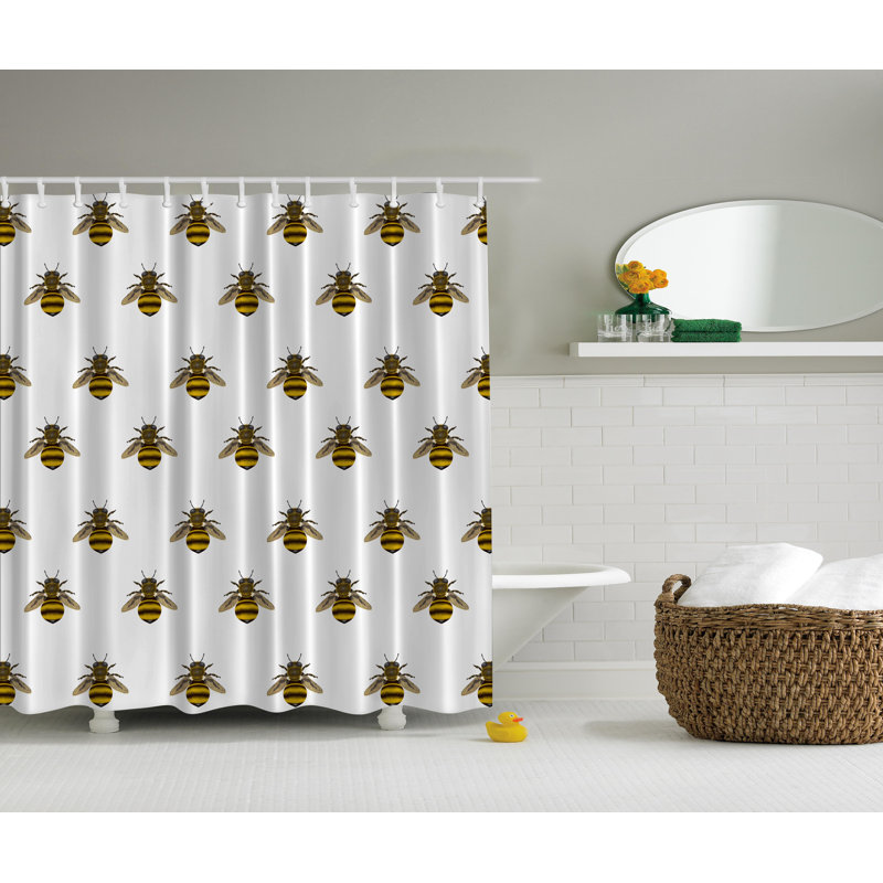 Rideau de douche simple Honeybees