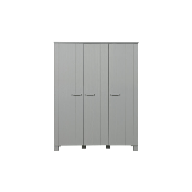 Dennis 3 Door Wardrobe, Grey