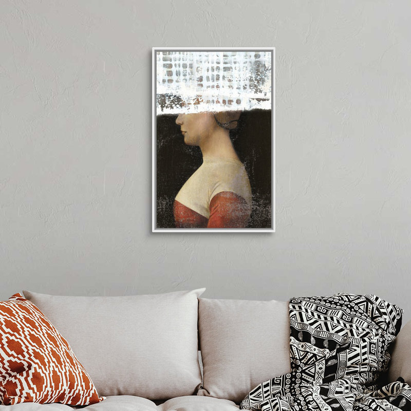 Papercut III-reproduction d’art sur toile, Cadre blanc, H 32 po x l 22 po x P 1,75 po