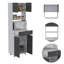 Pembrooke 2-Shelf 1-Drawer Microwave Pantry Cabinet-1553421701