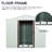6Ft X 5Ft Outdoor Metal Shed In White - Galvanized Iron Frame For Robustness, Panels, Punched Ventilation, Sliding Door With Padlock, Easy Assembly Process Framework Stability, Airflow Vents, Handbook-123403562-123403567