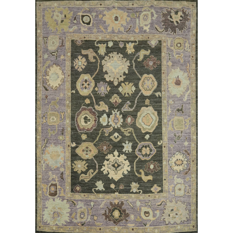 Tapis turc Oushak en laine à teinture végétale 8 x 10