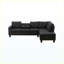 Canapé modulaire en L noir faisant face à la droite avec porte-gobelets intégré, mobilier de salon modulaire