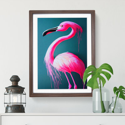 Paint Drip Flamingo - Wall Art