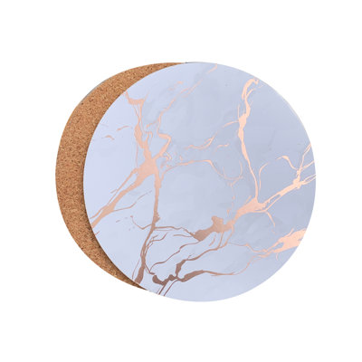 Marble Round 4 Piece Coaster Set