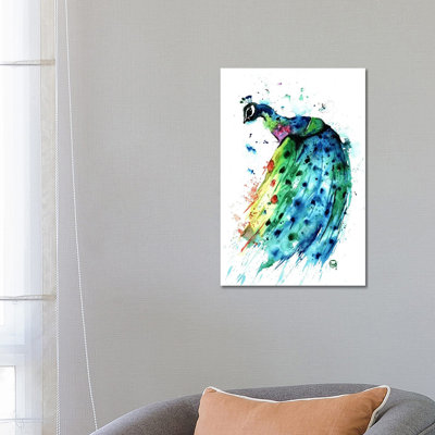 Proud Peacock by Lisa Whitehouse - Wrapped Canvas Gallery-Wrapped Canvas Giclée