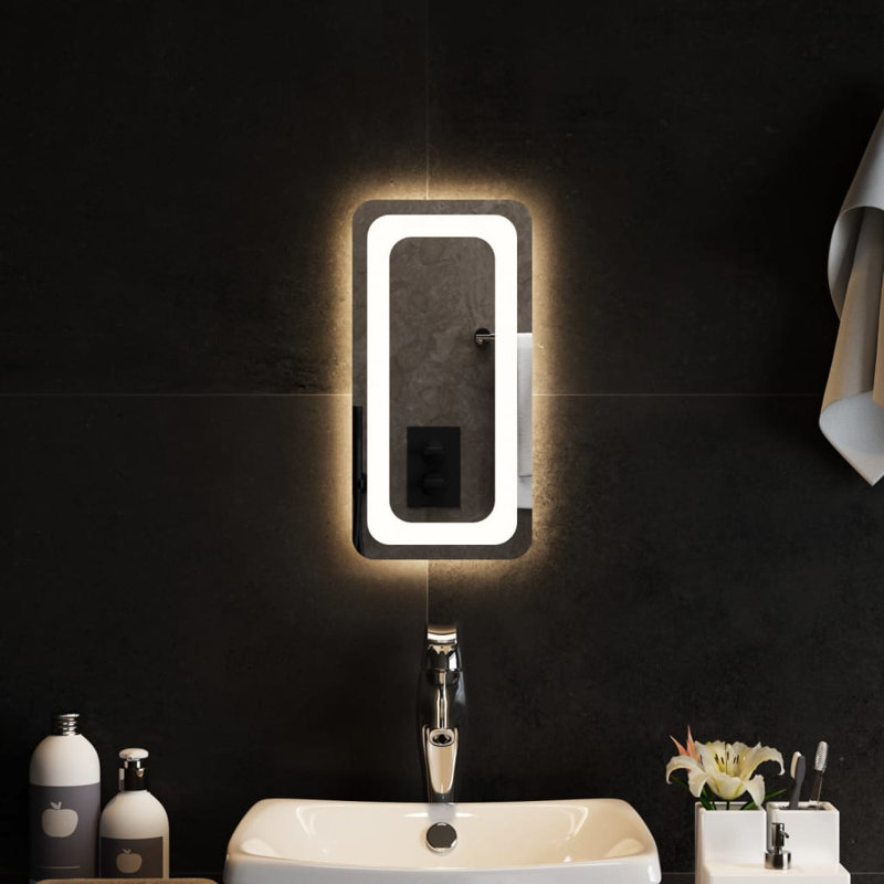 Flat Wall Mirror, 40 cm H x 20 cm W