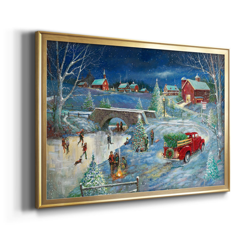 " Warm Holiday Memories ", Gold, 30.5" H x 42.5" W x 1" D