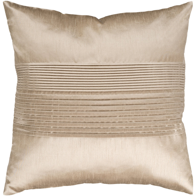 Pleats Pillow Cover, 22" x 22", Gold