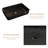 19.7'' Black Rectangle Vessel Bathroom Sink