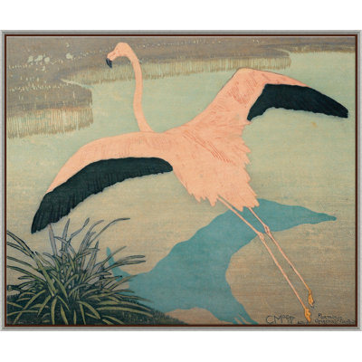 «Flamingo», peinture sur toile encadrée