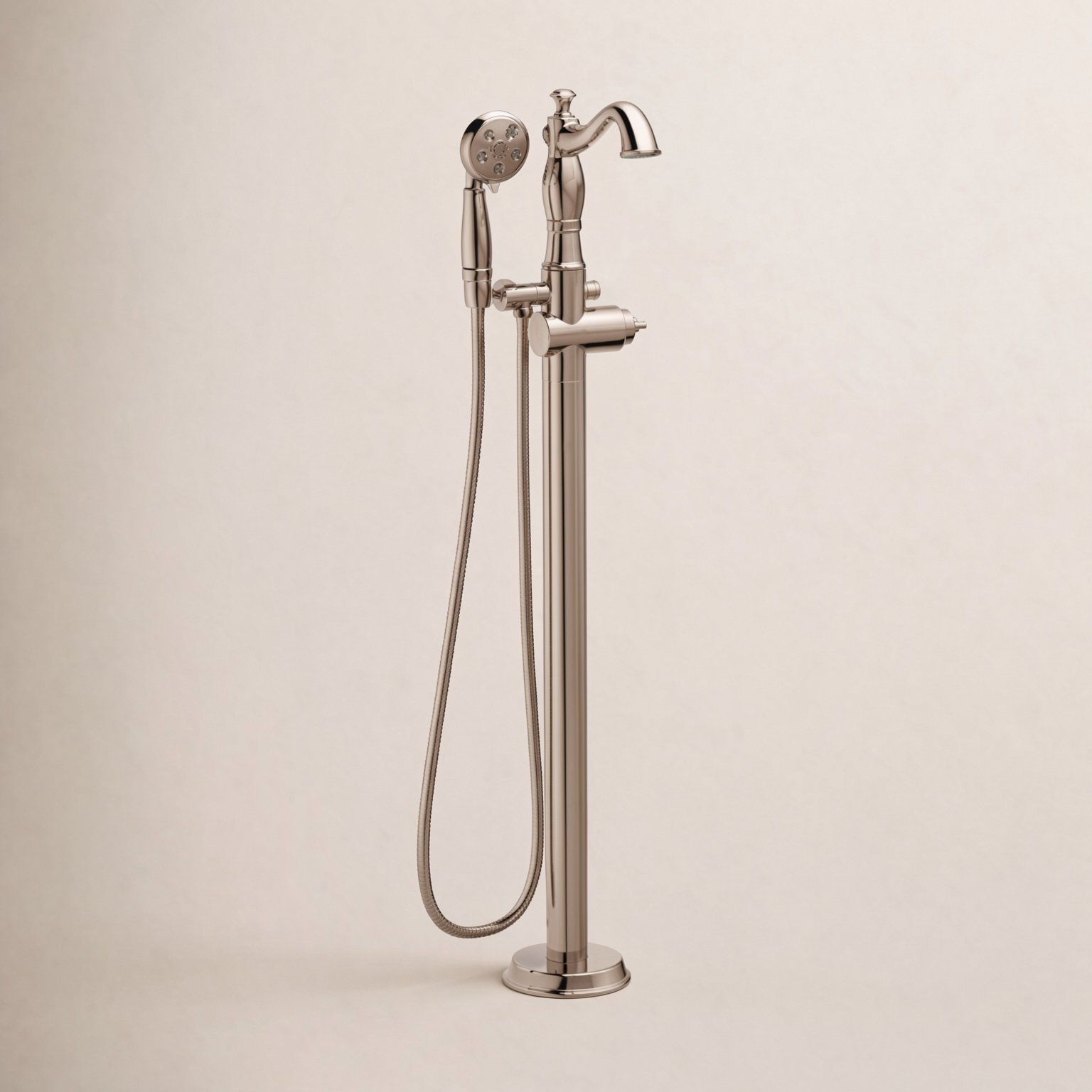 Cassidy™ Floor Mounted Clawfoot Tub Faucet Trim, Brilliance Polished Nickel