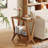 23.6"W End Table With 2-tier Storage Shelves,Solid Wood Side Table For Living Room