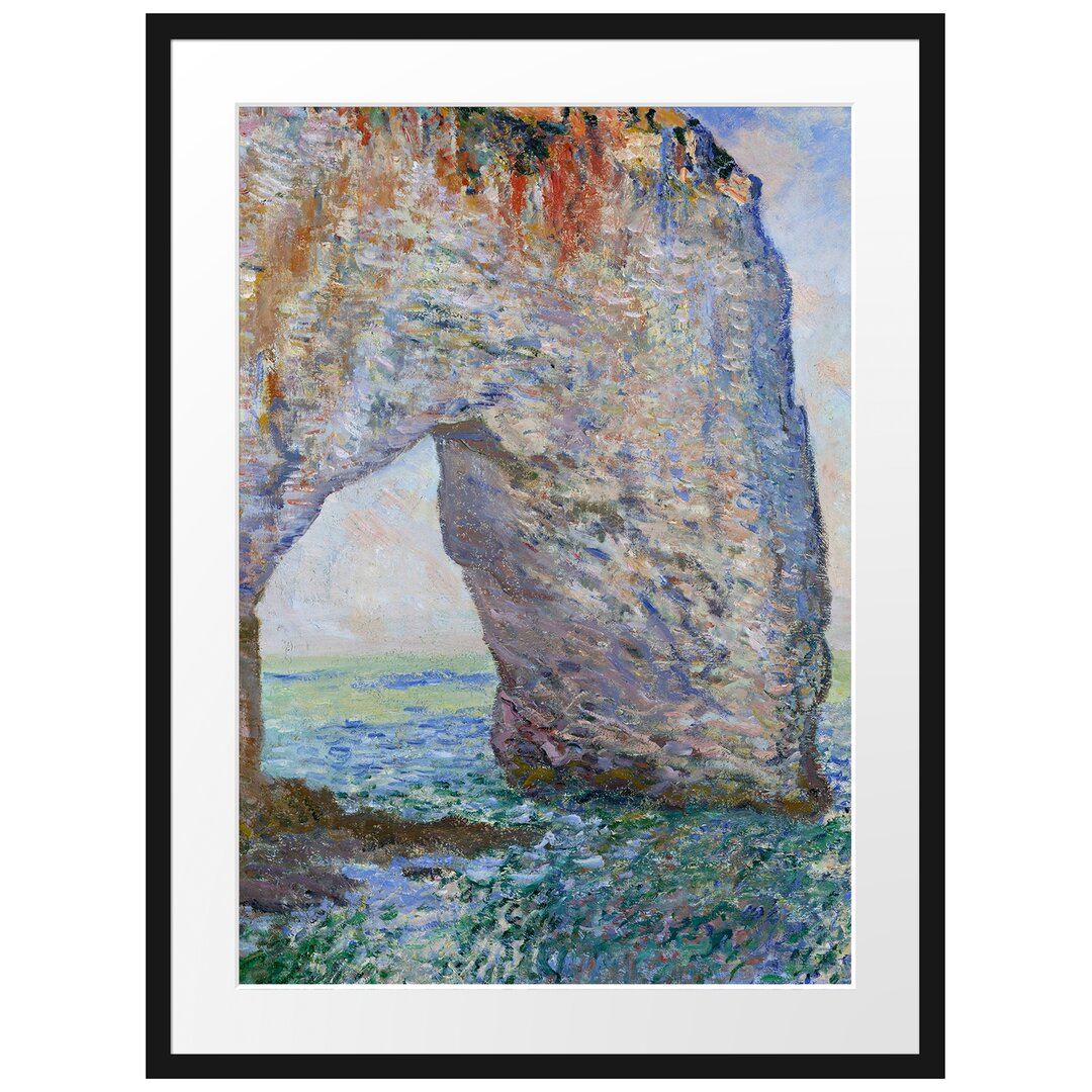 Claude Monet - Die Manneporte Bei Étretat - Im Bilderrahmen Mit Galerie-Passepartout