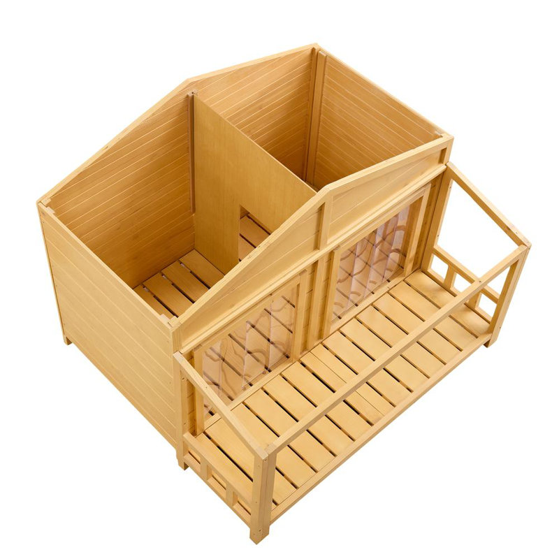 Niche pour chien en bois Danina, 33" H x 46.85" W x 47" D, Blue