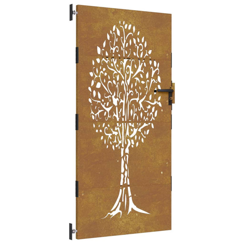 Quasqueton Metal Gate, 200" H x 85" W x 1.2" D, Brown