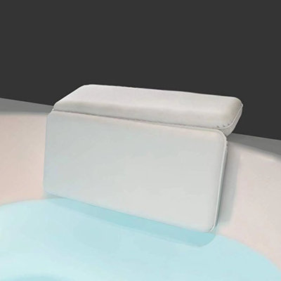 Coussin de bain 2 pièces en polyuréthane imperméable blanc avec ventouse