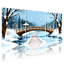 Hiver, forêt, pont d'hiver, flocon de neige, scène de forêt, ensemble de 3 impressions sur toile-1974750849