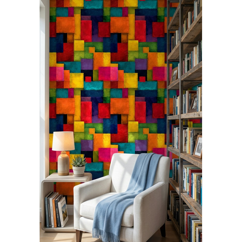 Papier peint décoratif géométrique
