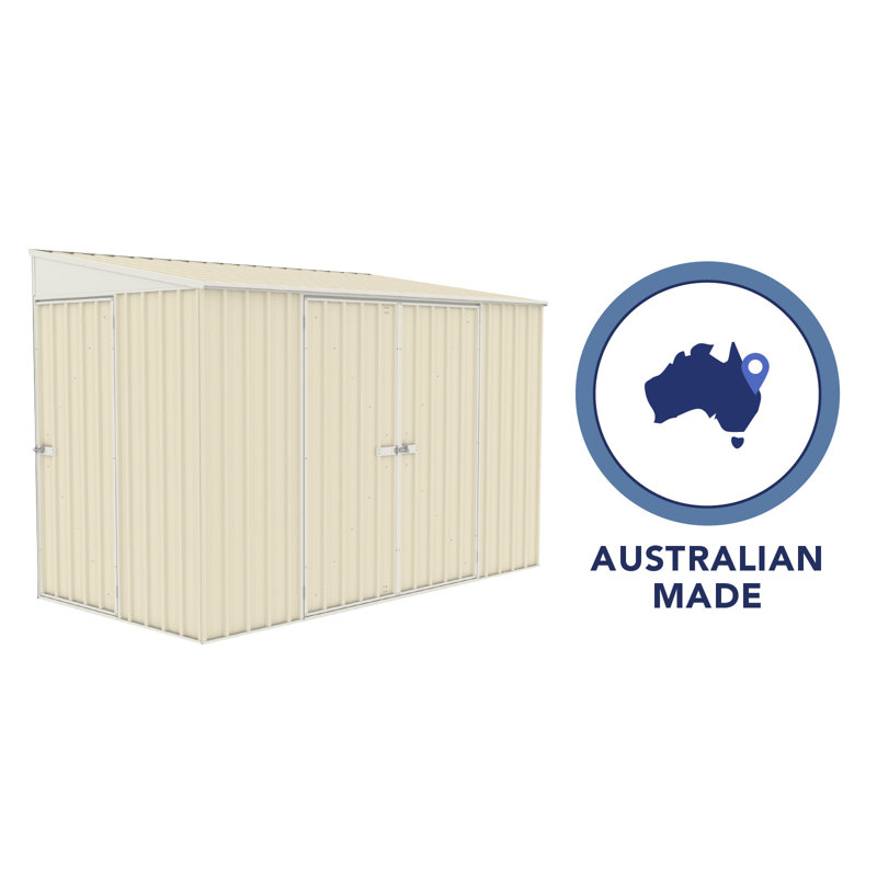 Durango 10' x 5' Cream Metal Lean-To Storage Shed