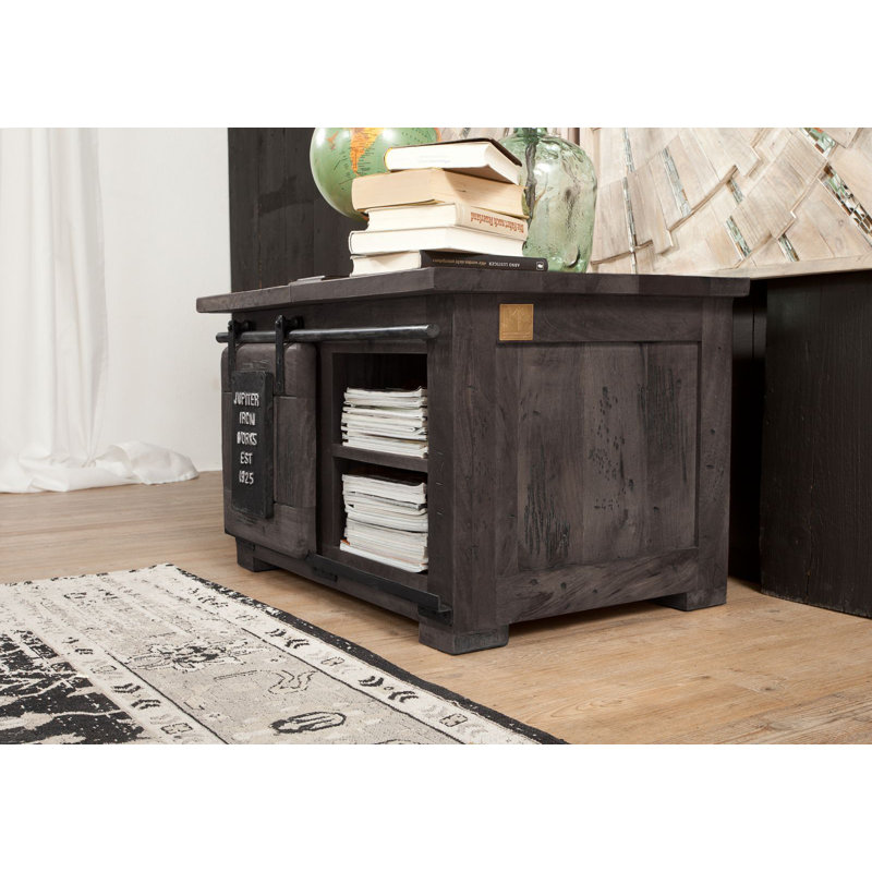 Railway Solid Wood 2 - Drawer Chest of Drawers, Lacquered Grey