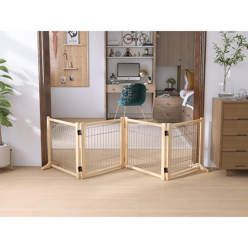 Barrière pour chien autoportante Natural Natural