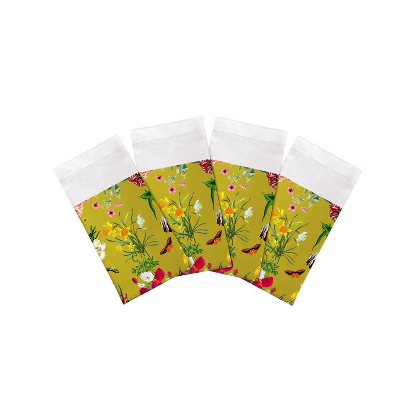 Flora Fauna Cotton Sateen Dinner Napkins, Acid