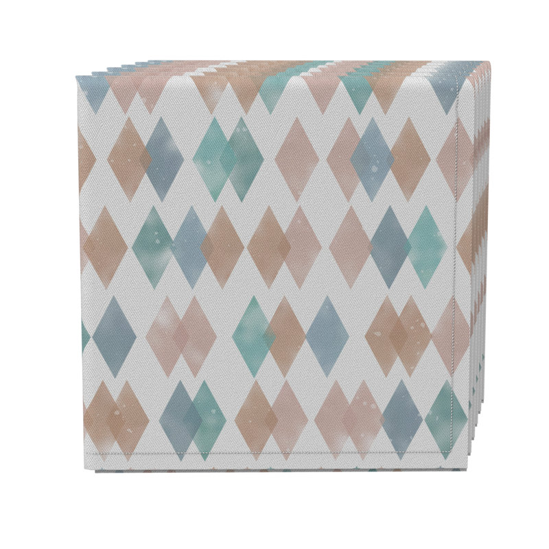 Cotton Twill Geometric Square Napkin