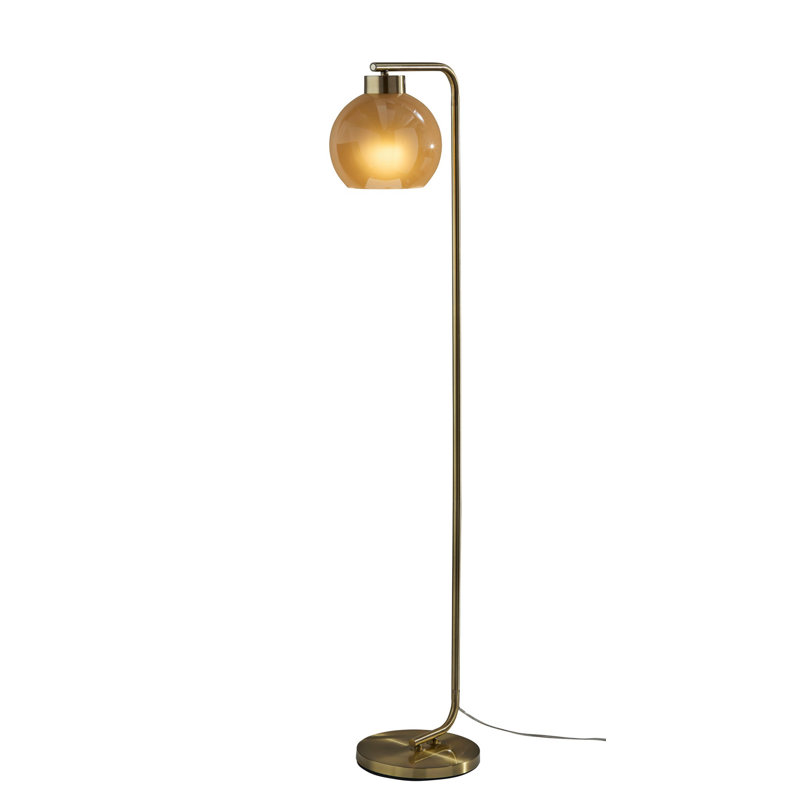 Atticus Floor Lamp, Antique Brass, Gold