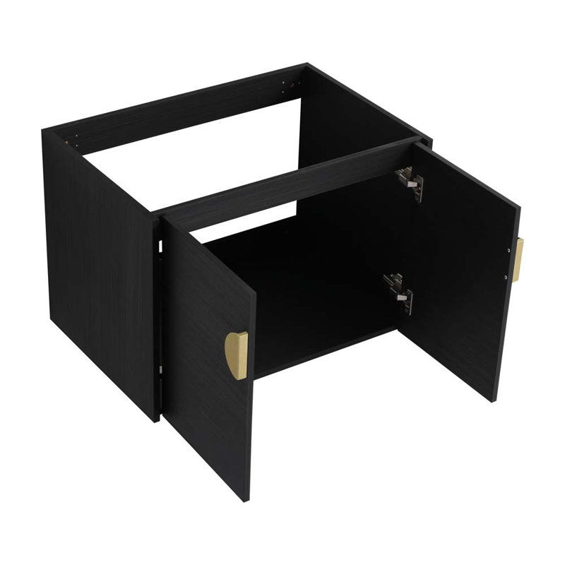 Meuble-lavabo simple 27,8 po avec lavabo en noir