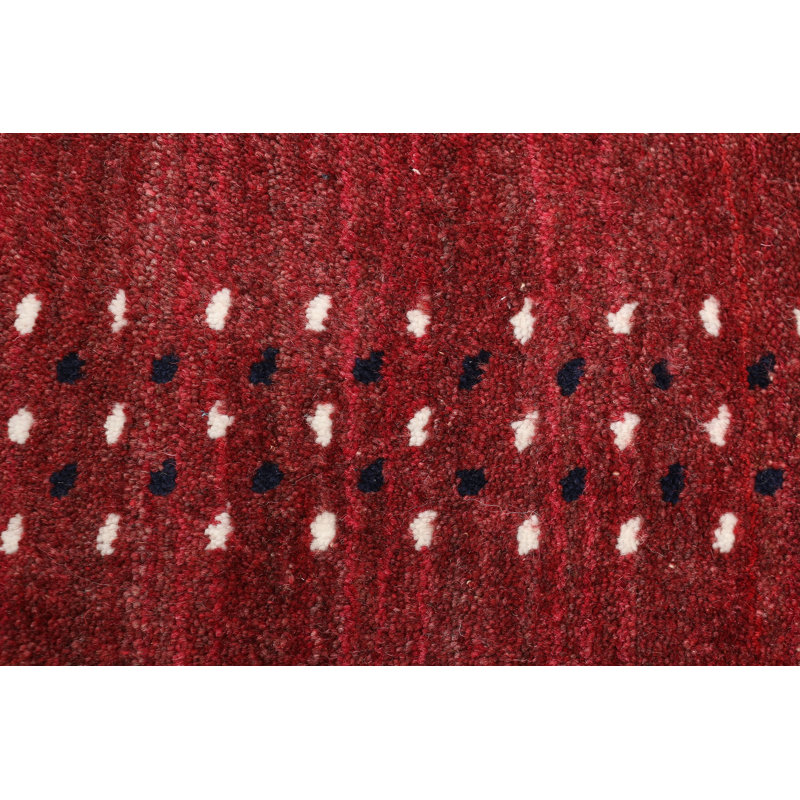 Tapis bordeaux Kashkuli Gabbeh 3 pi 2 po x 4 pi 9 po