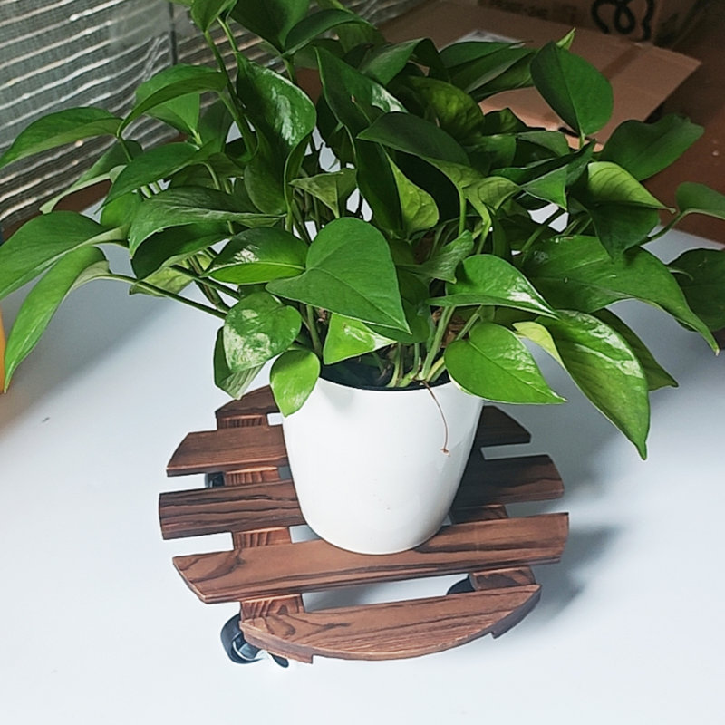 Support pour plante en bois caddy (ensemble de 2)