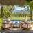 Sundale Outdoor Acacia Wood 360° Swivel Lounge Chair-135669144
