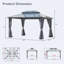 13 pi. L 10 pi. D Pavillon de jardin en aluminium