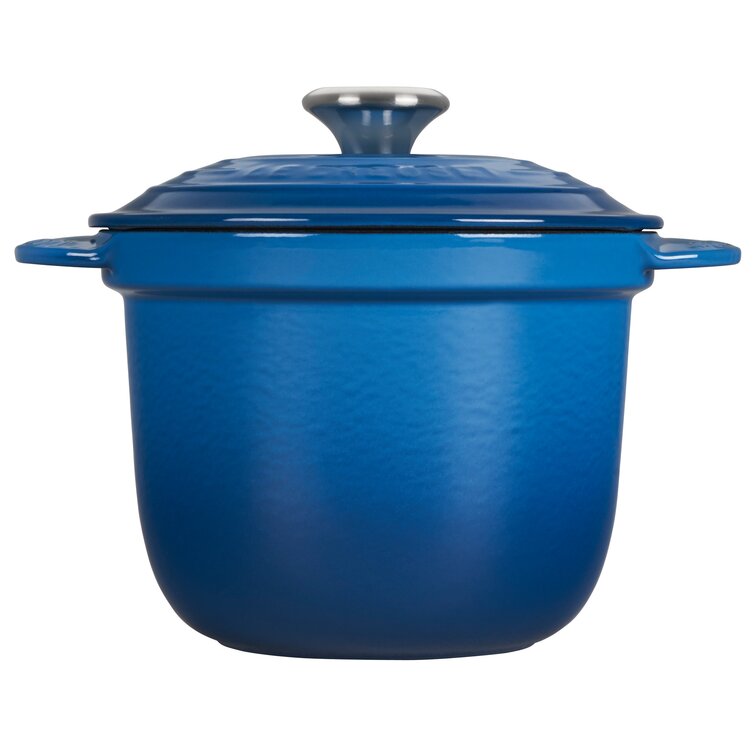 Le Creuset Enameled Cast Iron Rice Pot with Lid and Steamer Insert
