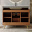Meuble-lavabo autoportant moderne de 36 po avec plateau en pierre frittée, lavabo en céramique et rangement intelligent-1457769085