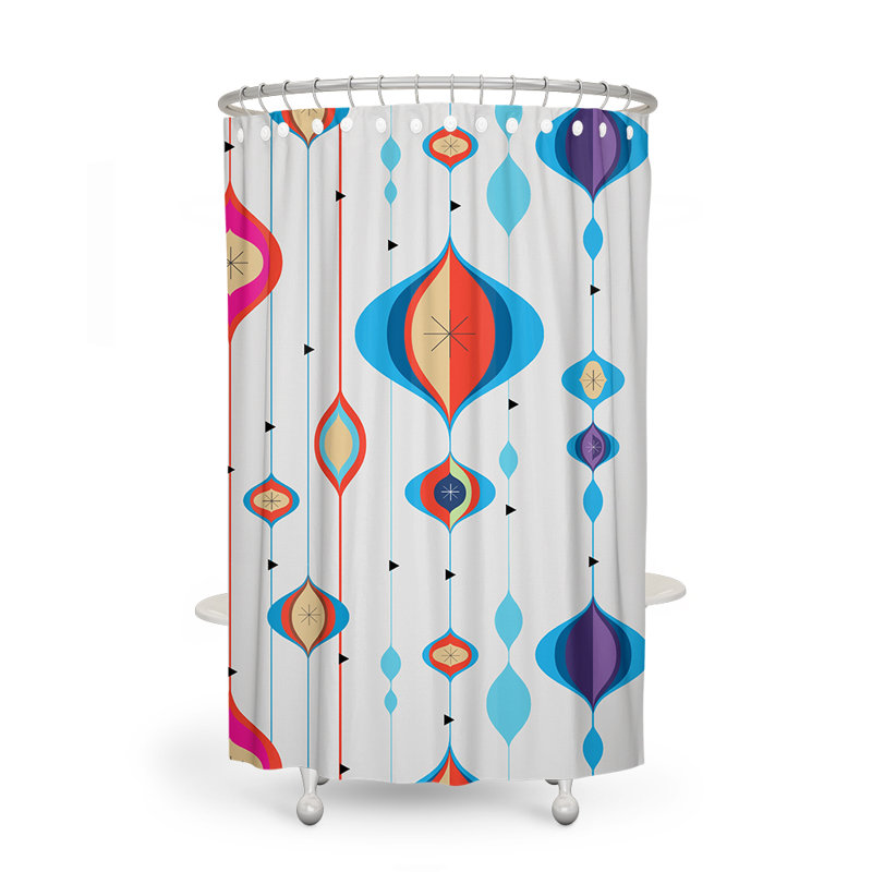 Rideau de douche simple abstrait, H 83 po x l 70 po