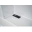 Lit plateforme double avec lit gigogne, tiroirs et prises USB, blanc