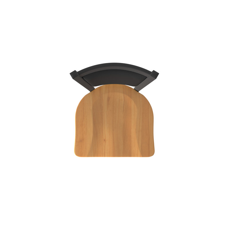 Tabouret pivotant Hadleigh, Érable moyen, Tabouret de bar (siège d’une hauteur de 30 po), Noir froissé