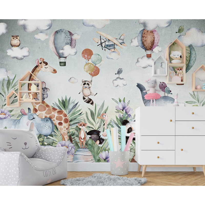Whimsy Wild: Dreamland Safari, L 72 po x l 108 po, Non tissé