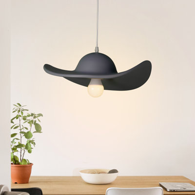 Luminaire suspendu en résine à 1 lumière avec ampoule