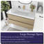 Ensemble de meuble-lavabo mural simple 42 po avec plateau en résine Issaias-1387402738